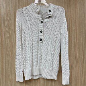 Leo Nicole White Sweater Size M